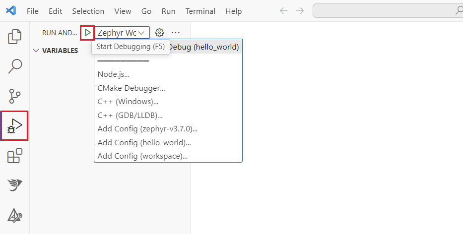 Run and Debug