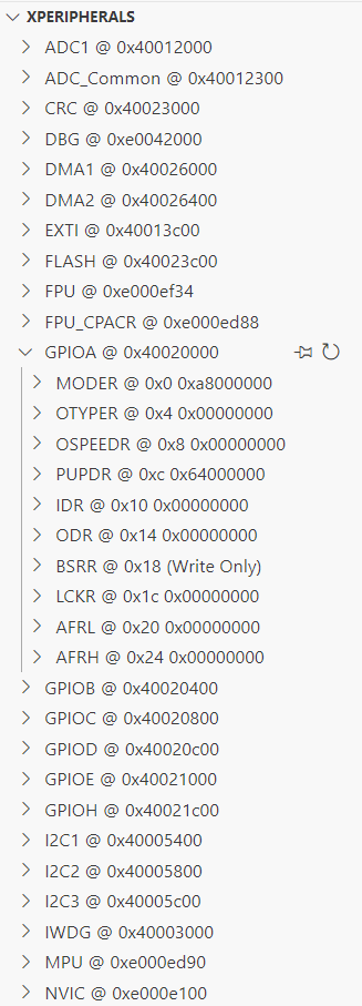 Debug XPeripherals